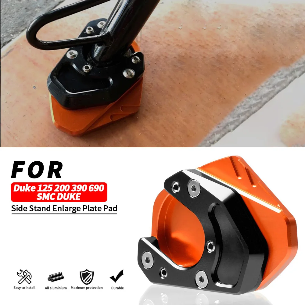 

Motorcycle Accessories Extension Side Stand Enlarger Foot Pad For DUKE 390 125 200 250 690 890 SMC Enduro 990 950 Adventure ADV