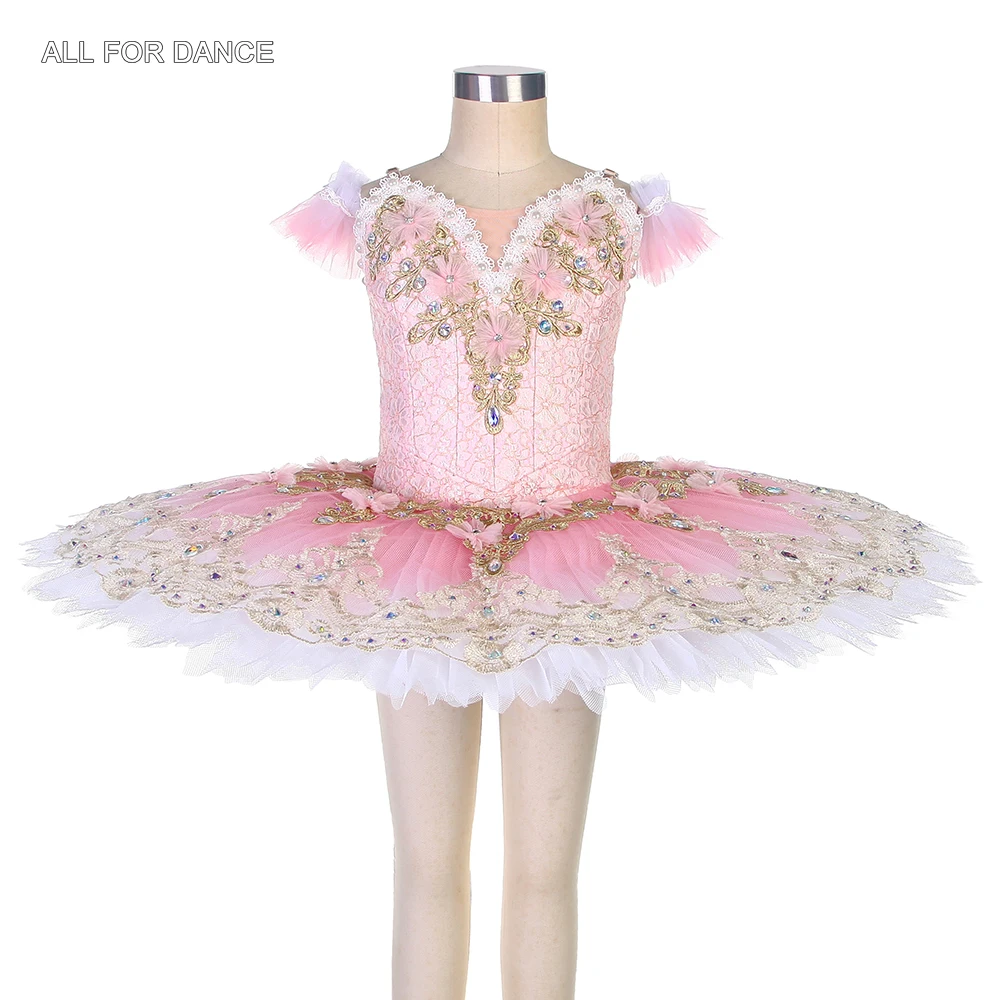 B20021 Pink Ombre Professional Ballet Dance Tutu Ballerina Stage Costume for Performance Solo Dress Classical Ballet Tutus