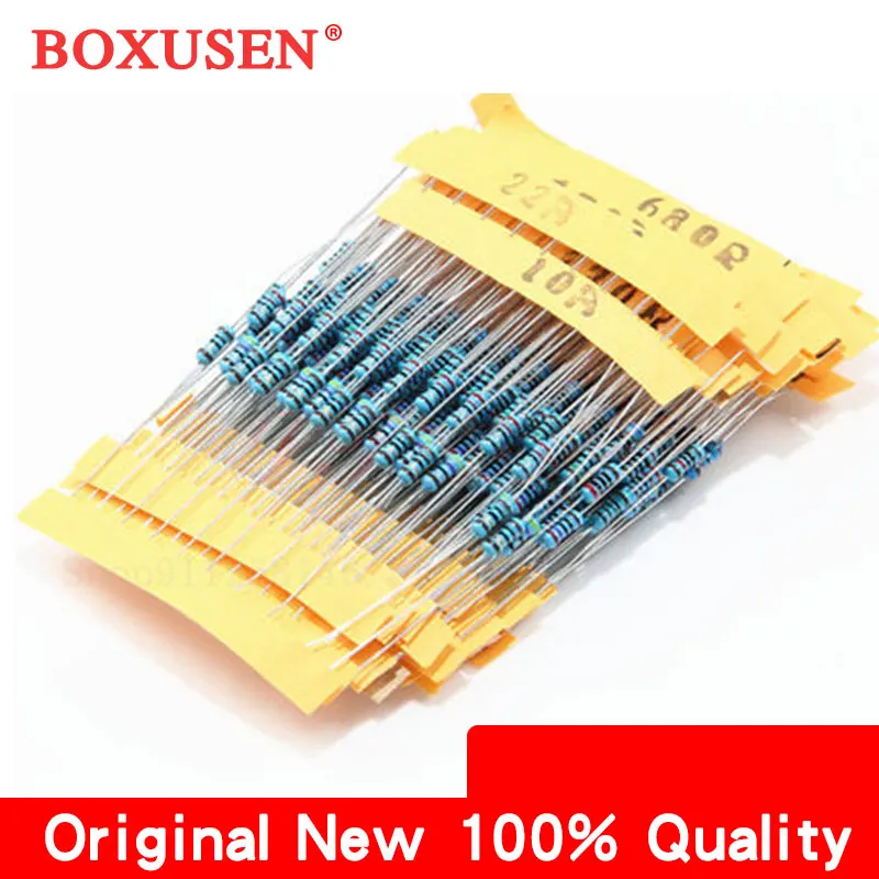 500Pcs 1/4W 1R~22M …