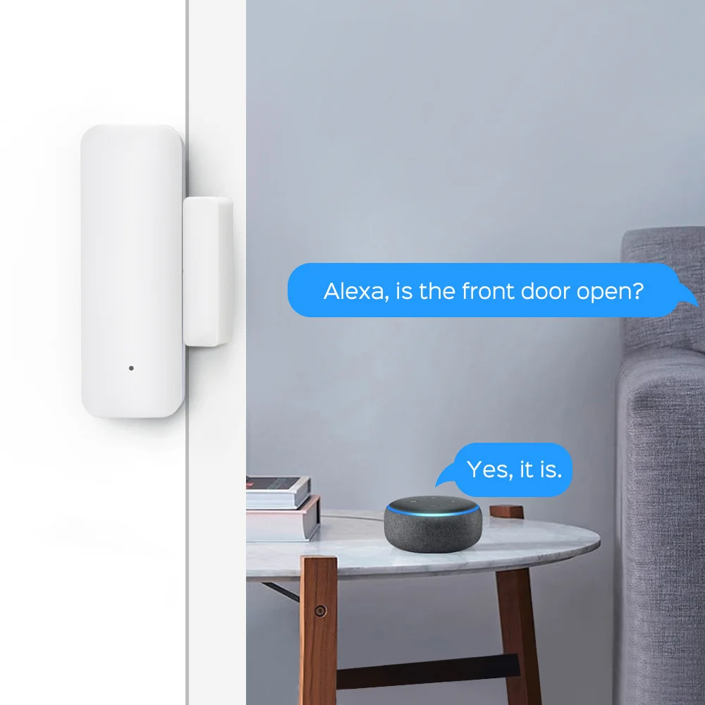 Sensor inteligente de puerta y ventana, conexión inalámbrica multifunción para Smart Echo Hub, aplicación SmartLife, TUYA Zigbee 3,0, 3,0