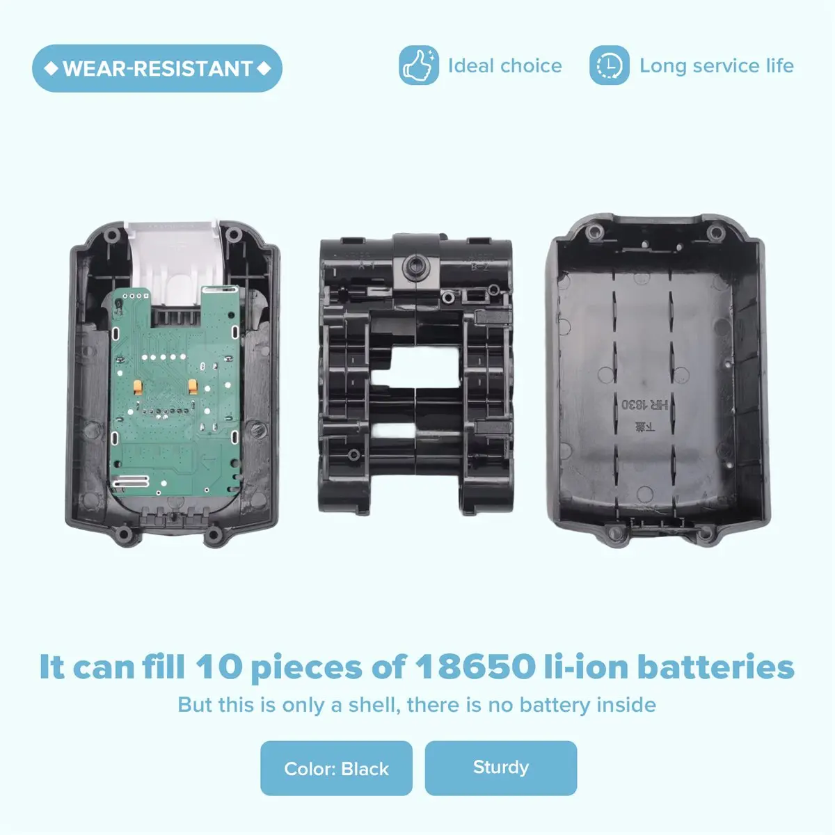 ~PERFECT}BL1830 Lithium Battery Case PCBA Balance Charging Protection Board Shell for 18V BL1860B 6.0Ah LED Indicator