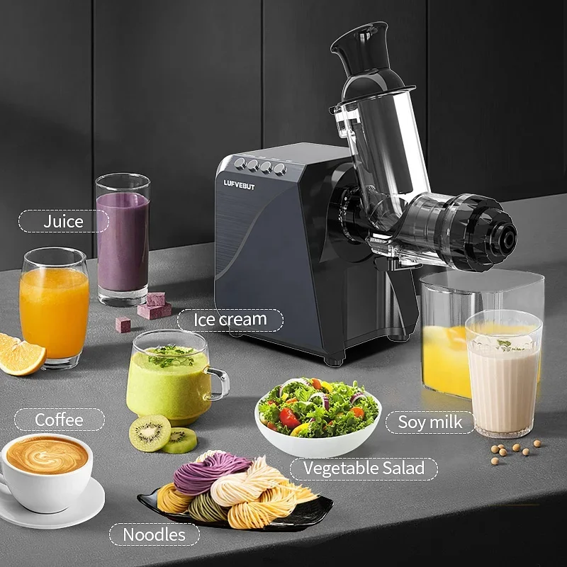 YyhcOne-stop Kitchen Multifunction Slow Juicer Fruit And Vegetable Juice Machine Low Noise Cold Press Fruit Juicer Extractor Mac