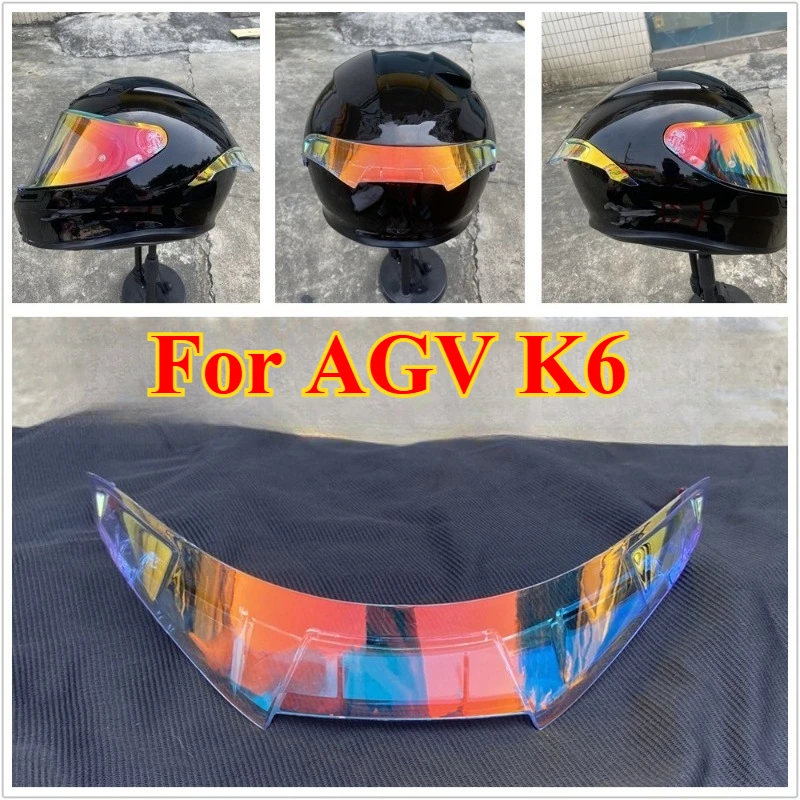 Подходит для мотоцикла AGV K6, задняя отделка, шлемы, спойлер, чехол, аксессуары для шлема, красочный спойлер Подходит для мотоцикла AGV K6, задняя отделка, шлемы, спойлер, чехол, аксессуары для шлема, красочный спойлер