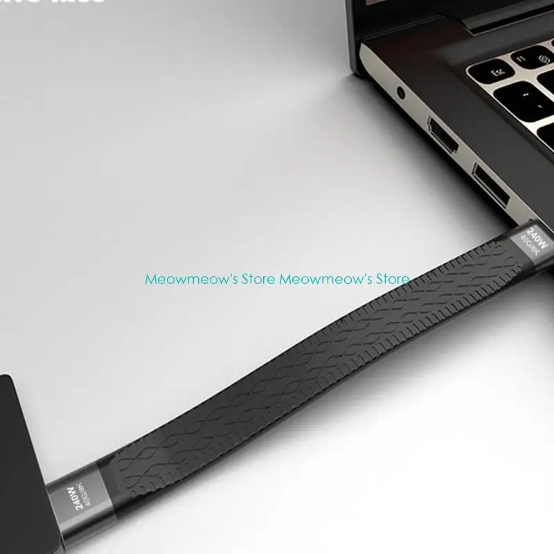 كابل W91A USB Type C مع توصيل الطاقة 240W وبيانات سريع 40 جيجابت في الثانية ونقل الفيديو 8K 60Hz