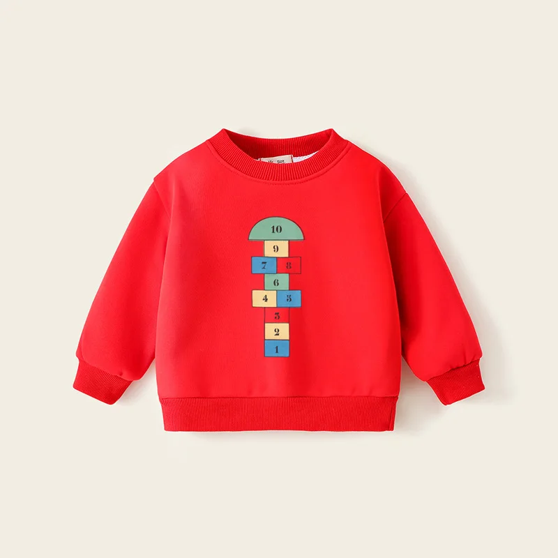 Children Sweatshirts 2026 Autumn Winter Tops for Kids Warm Thicken Boys Girls Fleece Sweaters Cartoon Casual Toddler Pullovers