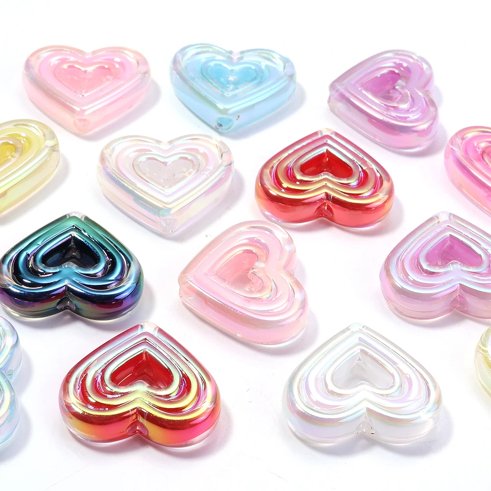 10pcs Transparent Heart Vertic - огляд і ціна Phone Accessories Beads