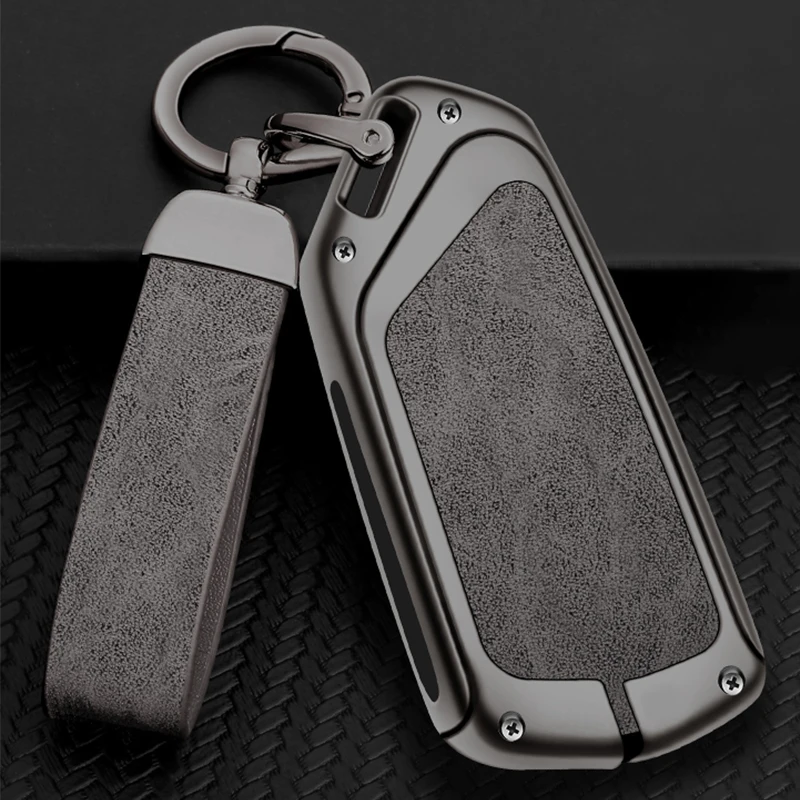 Leather Zinc Alloy Car Key Cover Case Shell for VW Golf 8 Mk8 2020 for Skoda Octavia 4 8 A8 MK4 VAG Group 2021 Car Accessories
