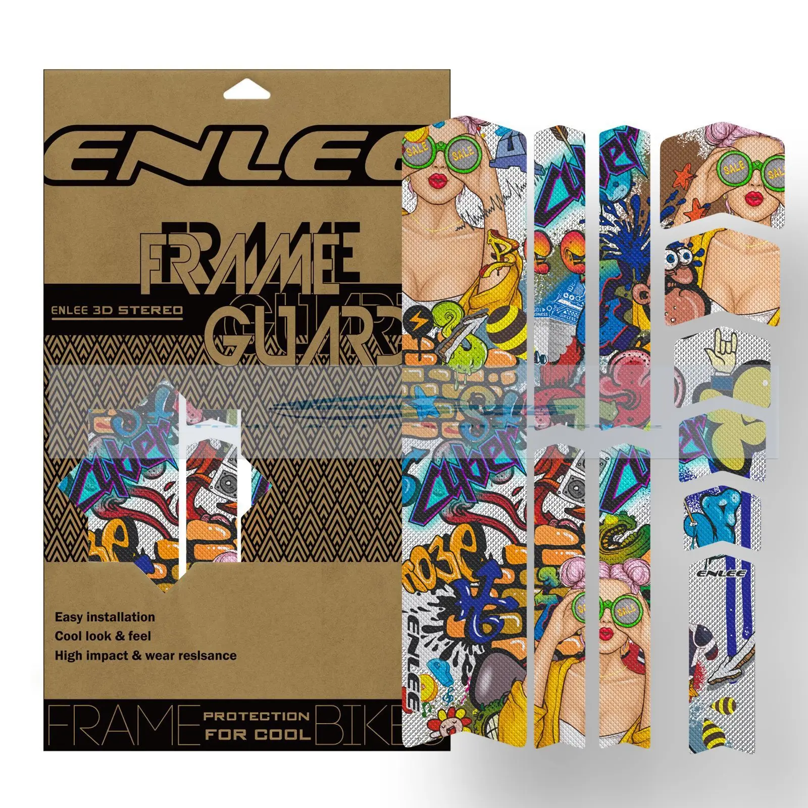 

ENLEE bicycle protective film mountain bike 3M sticker frame color changing film road bike thickened PVC whole car film