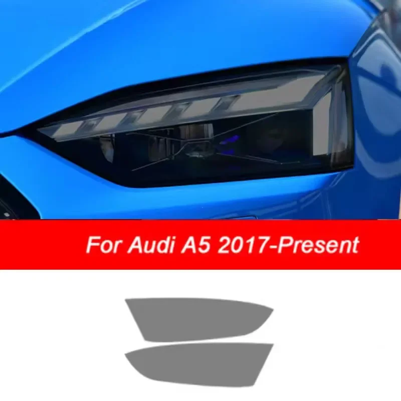 

For Audi A3 8V A4 B8 B9 A5 A6 C8 A7 A8 D4 TT E-tron R8 Car Headlights Tint Smoked Black Protective Film TPU Sticker Accessories