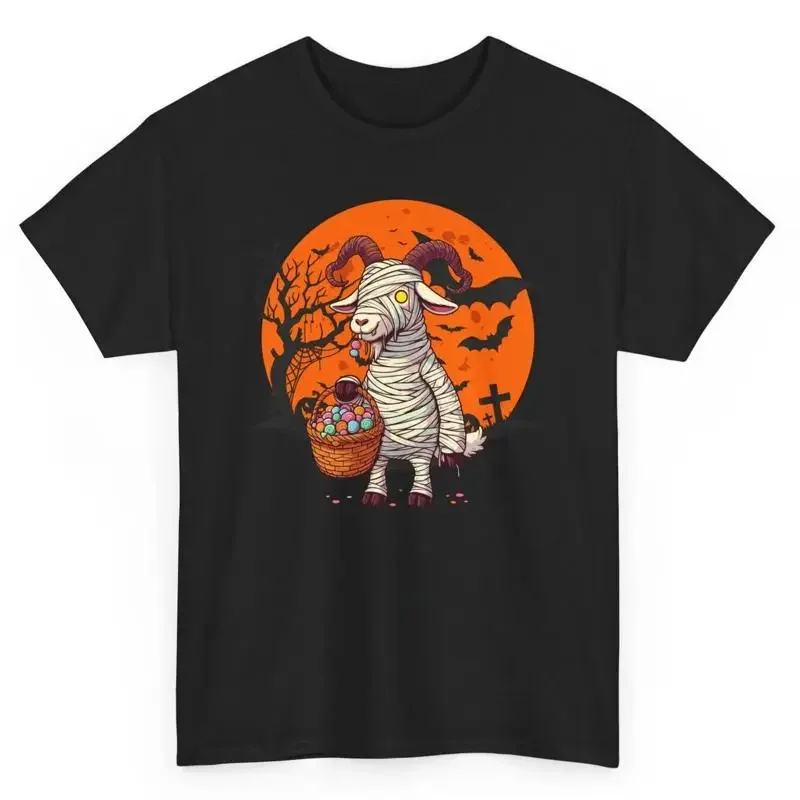 Goat Mummy Halloween T Shirt Novelty Horror Funny Farmer