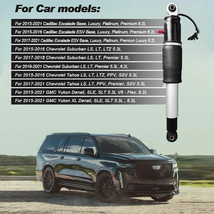 โช้คอัพหลัง 2 ชุด สำหรับรถเชฟโรเลต ซับเบอร์บัน ทาโฮ แคดิลแลค เอสคาเลด ESV จีเอ็มซี ยูคอน XL ปี 2015-2020 รุ่น 23151122 23267007 2