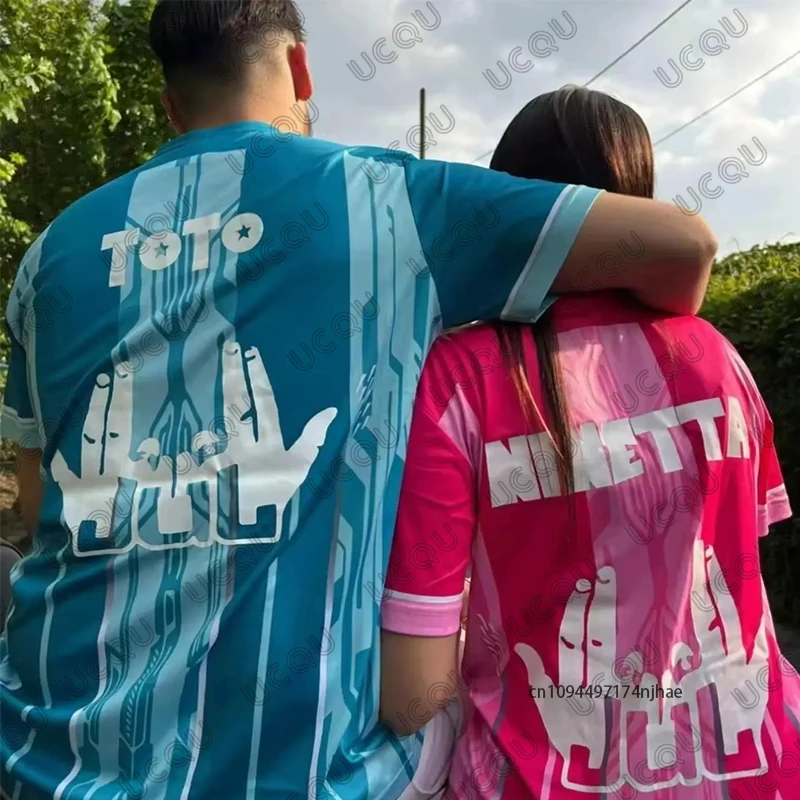 Nuevo Maillot 2026 JUL Jersey Toto & Ninetta, Camiseta para Parejas, para Hombre y Mujer, Verano, Manga Corta, Camisetas de Entrenamiento, Tops Deportivos Casuales