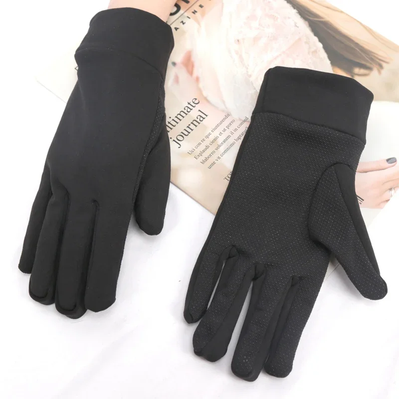 Guantes elásticos para hombre y mujer, guantes para conducir, ciclismo, invierno, deportes al aire libre, útil, guantes de trabajo antideslizantes