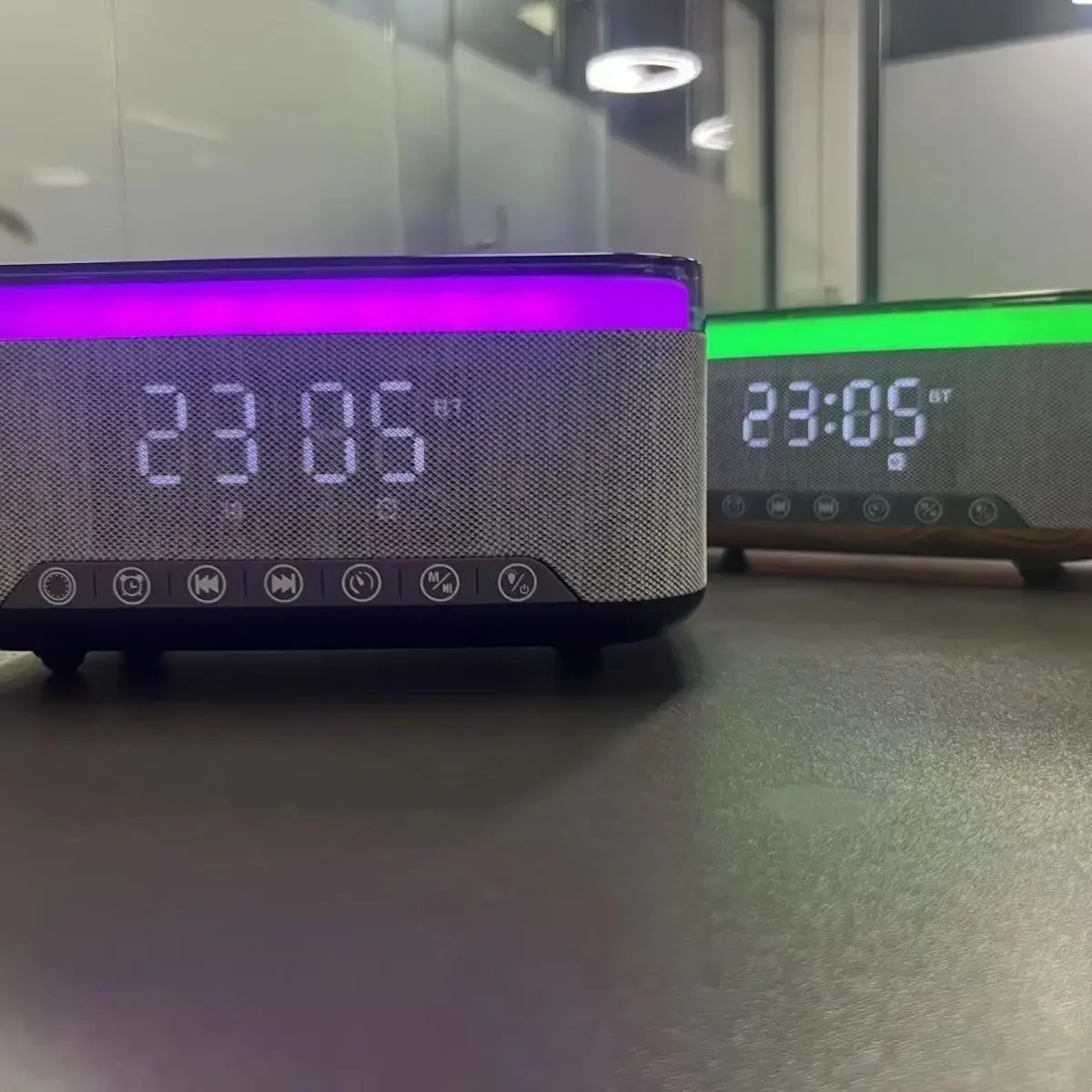 Bluetooth speaker, multifunctional bedside lamp, mobile phone, wireless charging, alarm clock, smart speaker, birthday gift