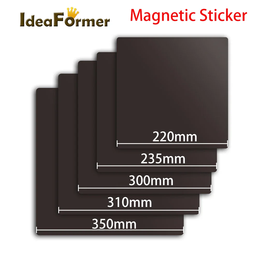 Magnetic Sticker With Adhesive 180/220/235/300/310/350mm Magnetic Base 3D Printer Bed Build Plate Tape for Ender3 Creality K1