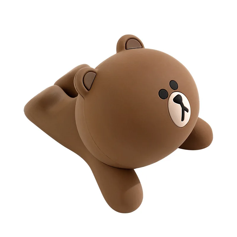 Kawaii Line Friends Mobile Phone Holder Cartoon Brown Doll Tablet Stand Gift Cute Cony Lazy Bracket Girl Desktop Ornaments