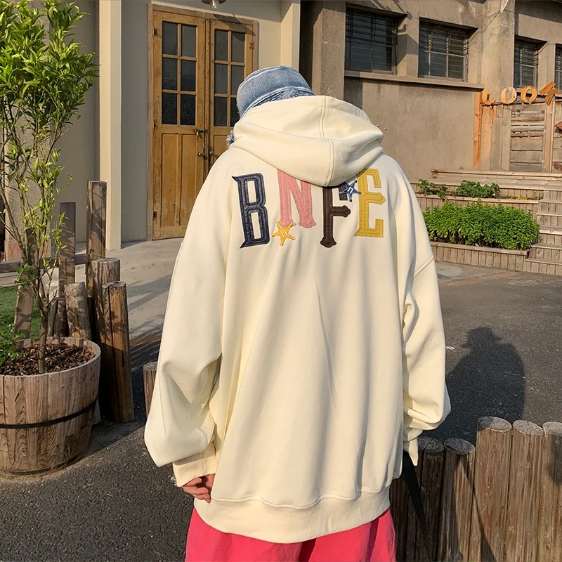 

Мужское худи Hiphop Sle Heavyweight: модный уличный стиль, весна-осень, свободный крой, с принтом, для пар