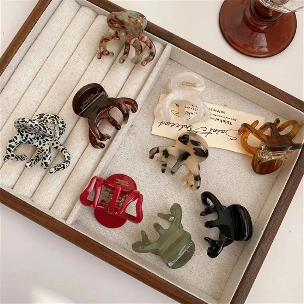 

Fashion French Hair Claw Clips Acetate Elegant High Ponytail Holders Retro Crab Shark Clip for Women Girls