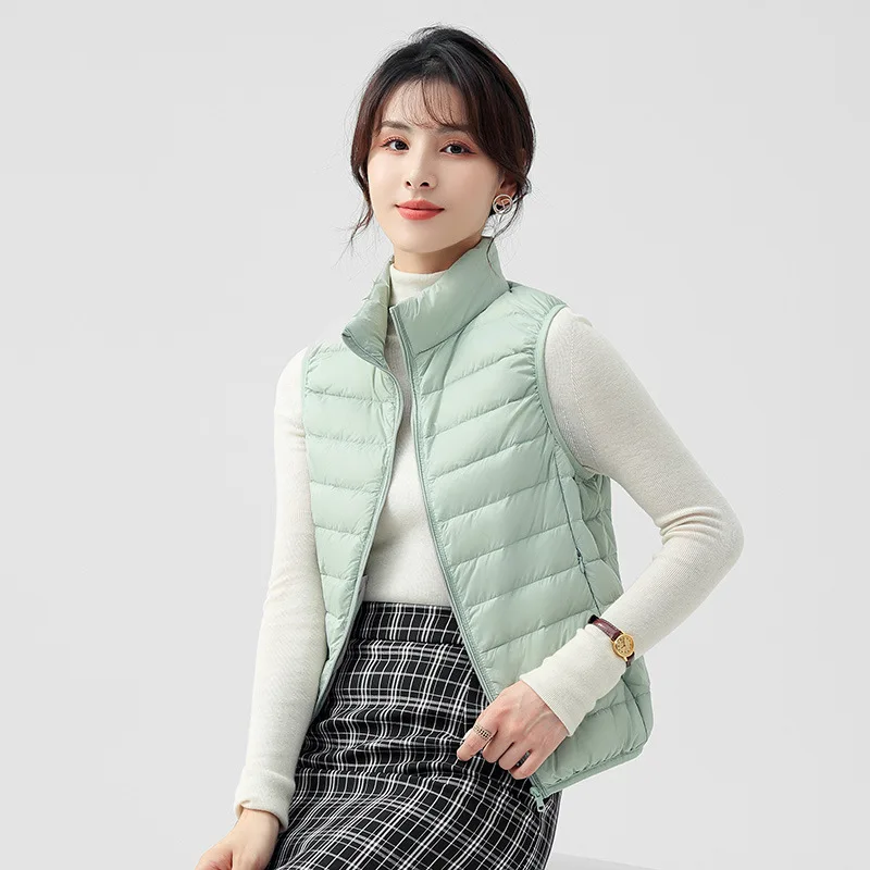 Ultralight Down Vest Women 2025 New Sleeveless Jacket Female White Duck Down Waistcoat Female Warm Puffer Jacket Outwear