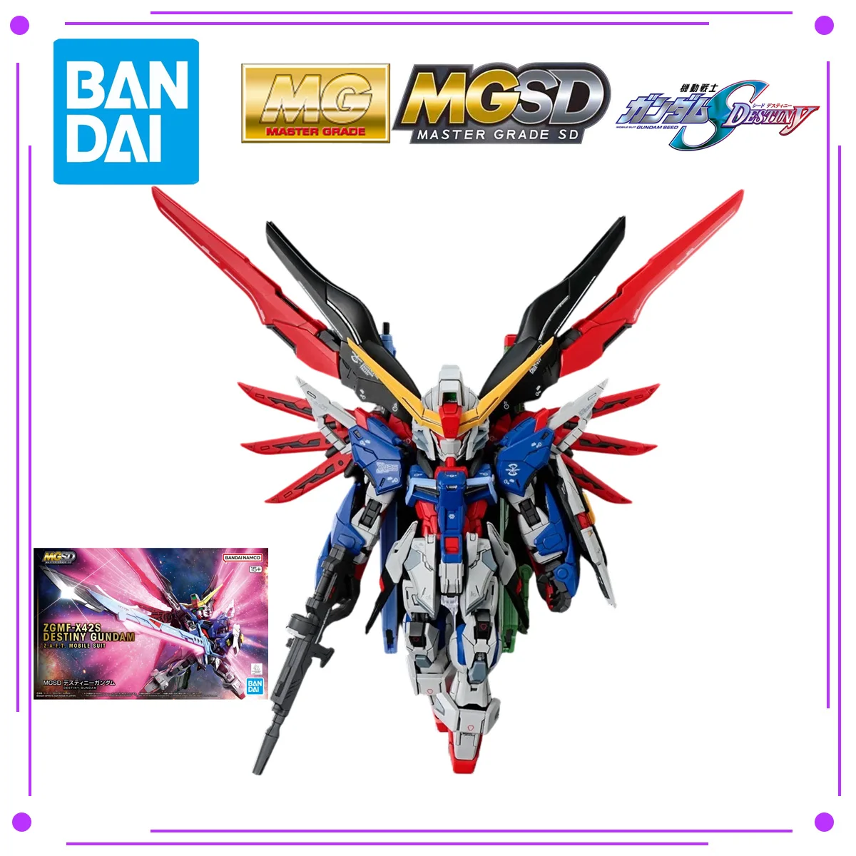 BANDAI 100% Genuine MGSD 1/120 Destiny Gundam ZGMF-X42S Action Figure Handmade Toys  Assembly Model Gift Collection in Stock