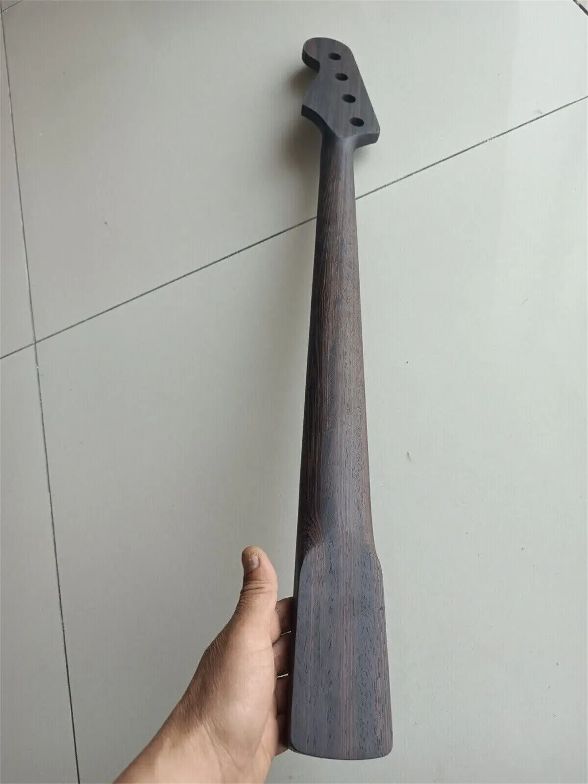 Jazz Bass Neck, Wenge Wood, 20 Fret, Diy Bass For Guitar Part, 4 Strings