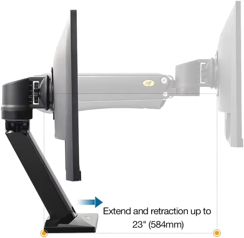 حامل مكتبي لذراع الشاشة شديدة التحمل، حامل شاشة كامل الحركة يناسب حامل شاشة الألعاب بشاشة كبيرة مقاس 24-42 بوصة 45 #1