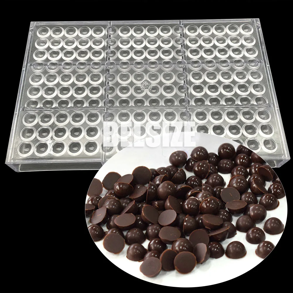 Mini Semisphere Chocolate Mold Polycarbonate 160 Holes Chocolate Bonbons 0.6g Candy Mold Confectionery Baking Pastry Utensils