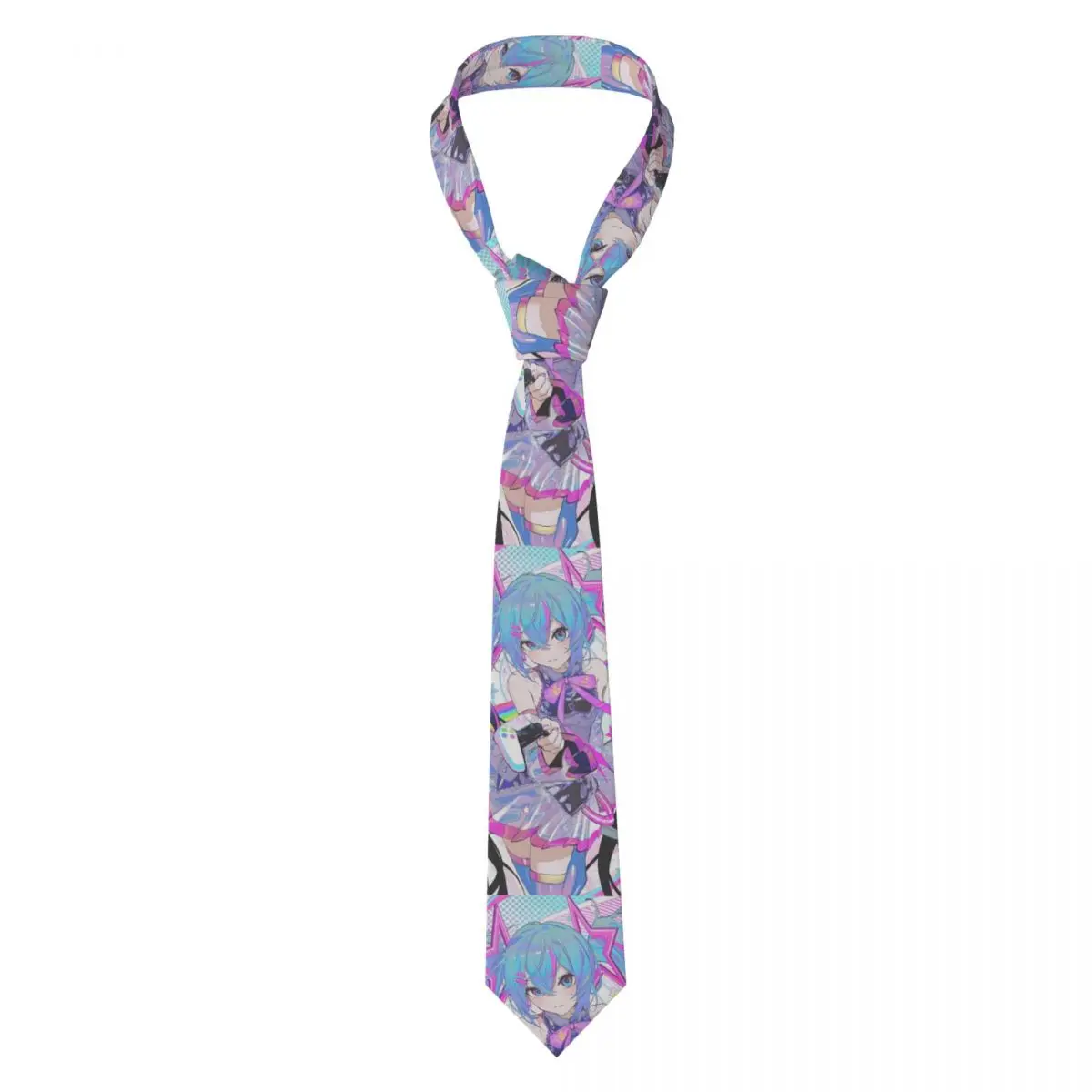 

Пользовательские манга H-Hatsuned M-Mikus мультфильм галстук мужская мода классический шелковый свадебный галстук