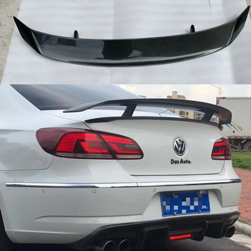 

Carbon fiber rear roof spoiler lip wings for Volkswagen VW Passat CC Sandard 2009-2017 GT Style