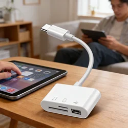 USB Type C Adapter 3 in 1 Data Transfer Hub Type C USB Converter Adapter For iPhone15 Macbook Huawei Samsung S21 S20 Xiaomi OPPO