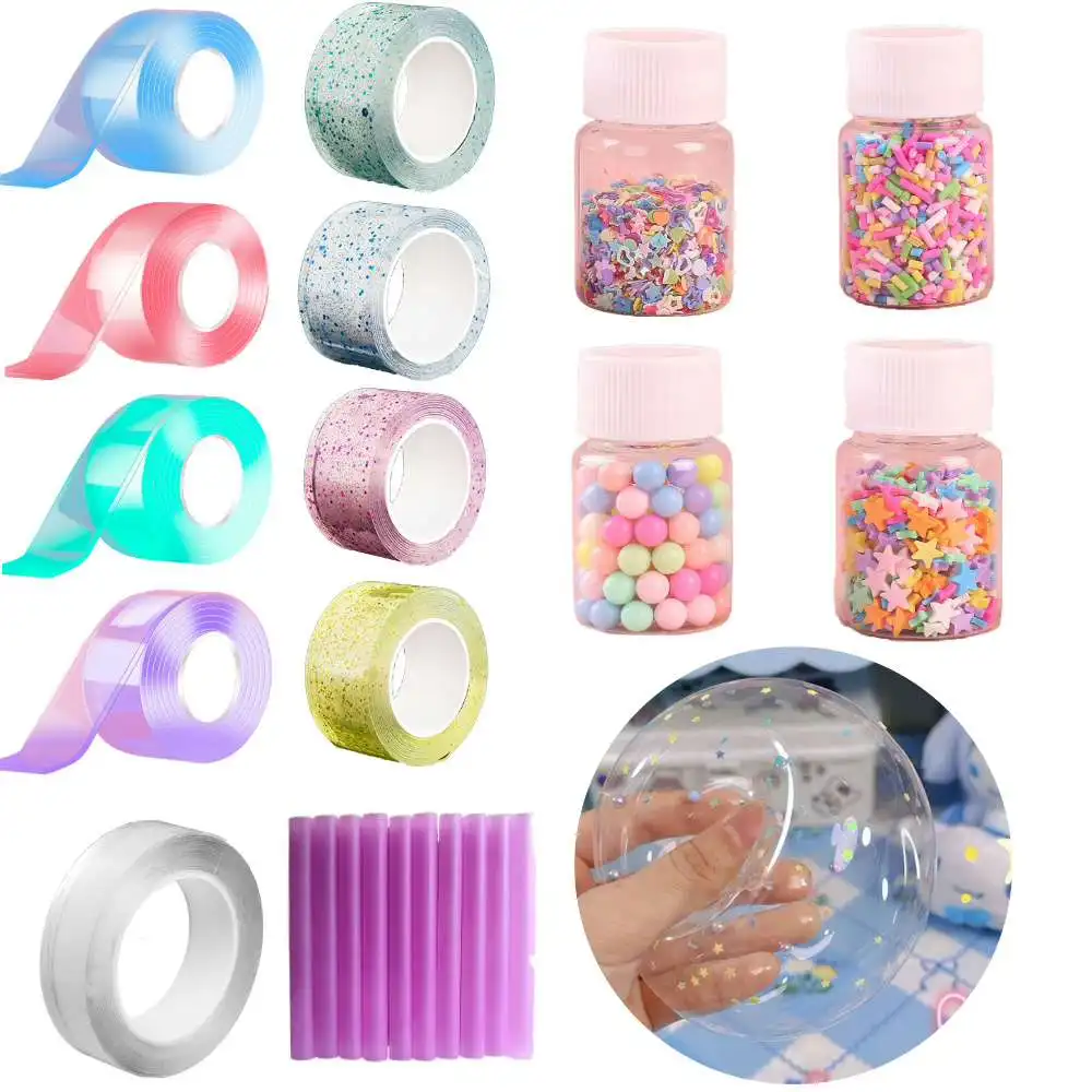 Nano Tape Blowable Bubble Tape Nano Double Sided Blowable Tapes Sticky Bubble Blowing Tape Children Making Blowing Bubble