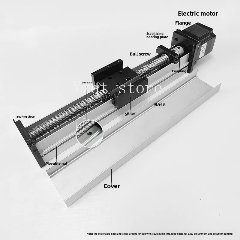 Single rail seal dustproof ball screw slide table precision linear electric screw slide rail transmission cross module