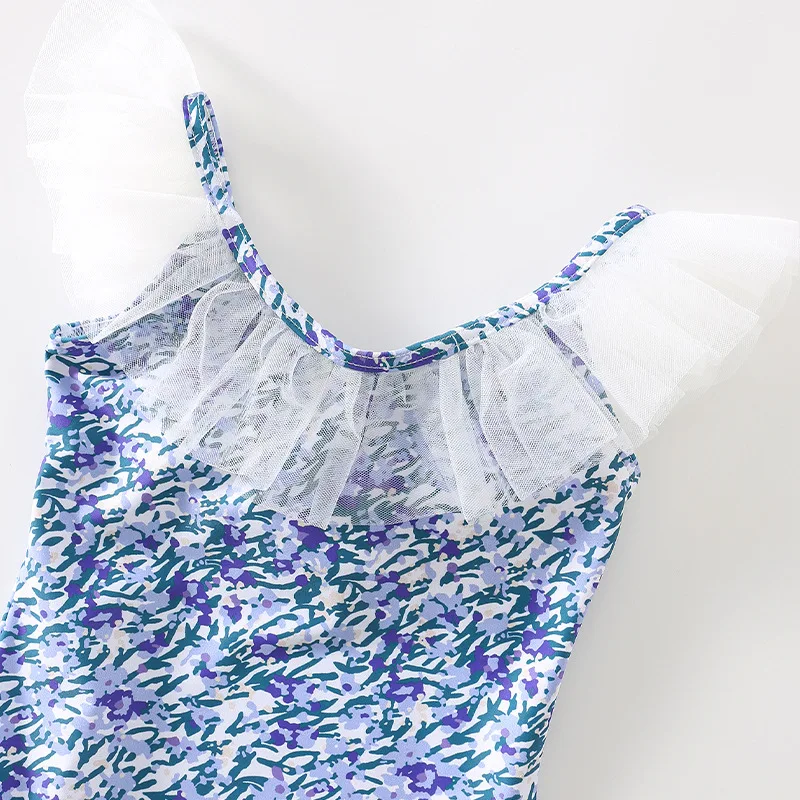 2-8T Infant Girls Swimwear Cute Sweet Swim Clothes Set Summer Sun Protection Quick-dry Swimsuit Beach Holiday Outfit