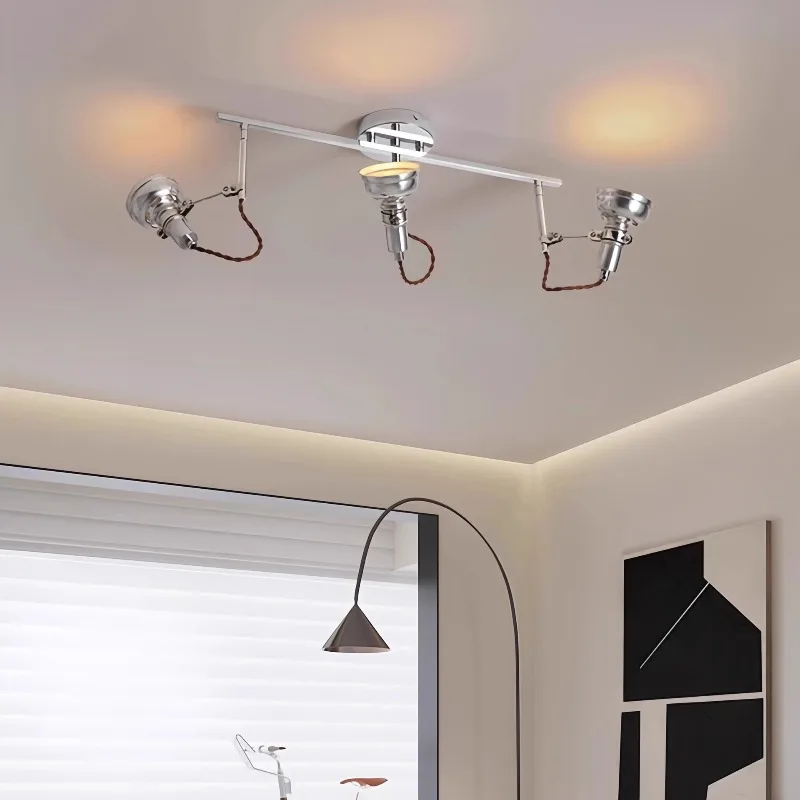 Bedroom ceiling lamp adjustable angle, Bauhaus hallway aisle retro room spotlight iron