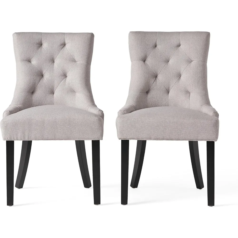 

Hayden Fabric Dining Chairs, 2-Pcs Set,Polyester, Light Grey