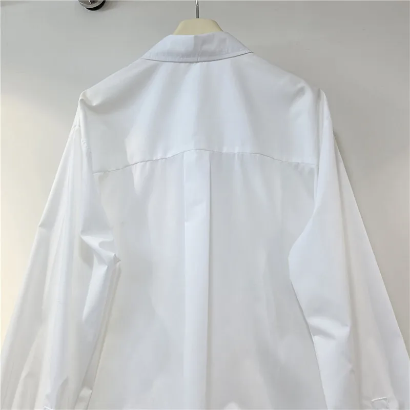 HKSH Spring Autumn New Women Shirt Three-Dimensional Flower Single Breasted Long Sleeve Elegant Trendy Top French Blouse HK13282