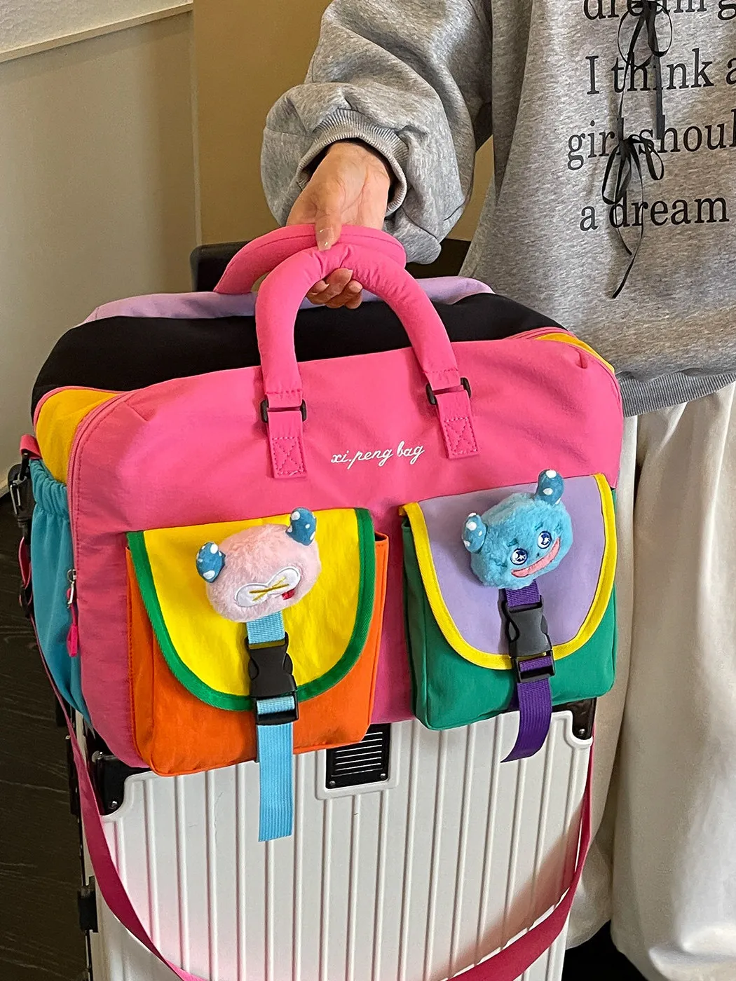 2026-new-women's-travel-bag-large-capacity-lightweight-waterproof-sport-fitness-bag-durable-oxford-cloth-tote-bag-for-travel