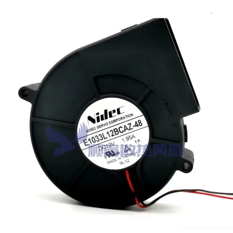 Original New Cooling Fan for Nidec E1033L12BCAZ-48 12V 1.95A 9733 Centrifugal Turbine Blower 97x97x33mm