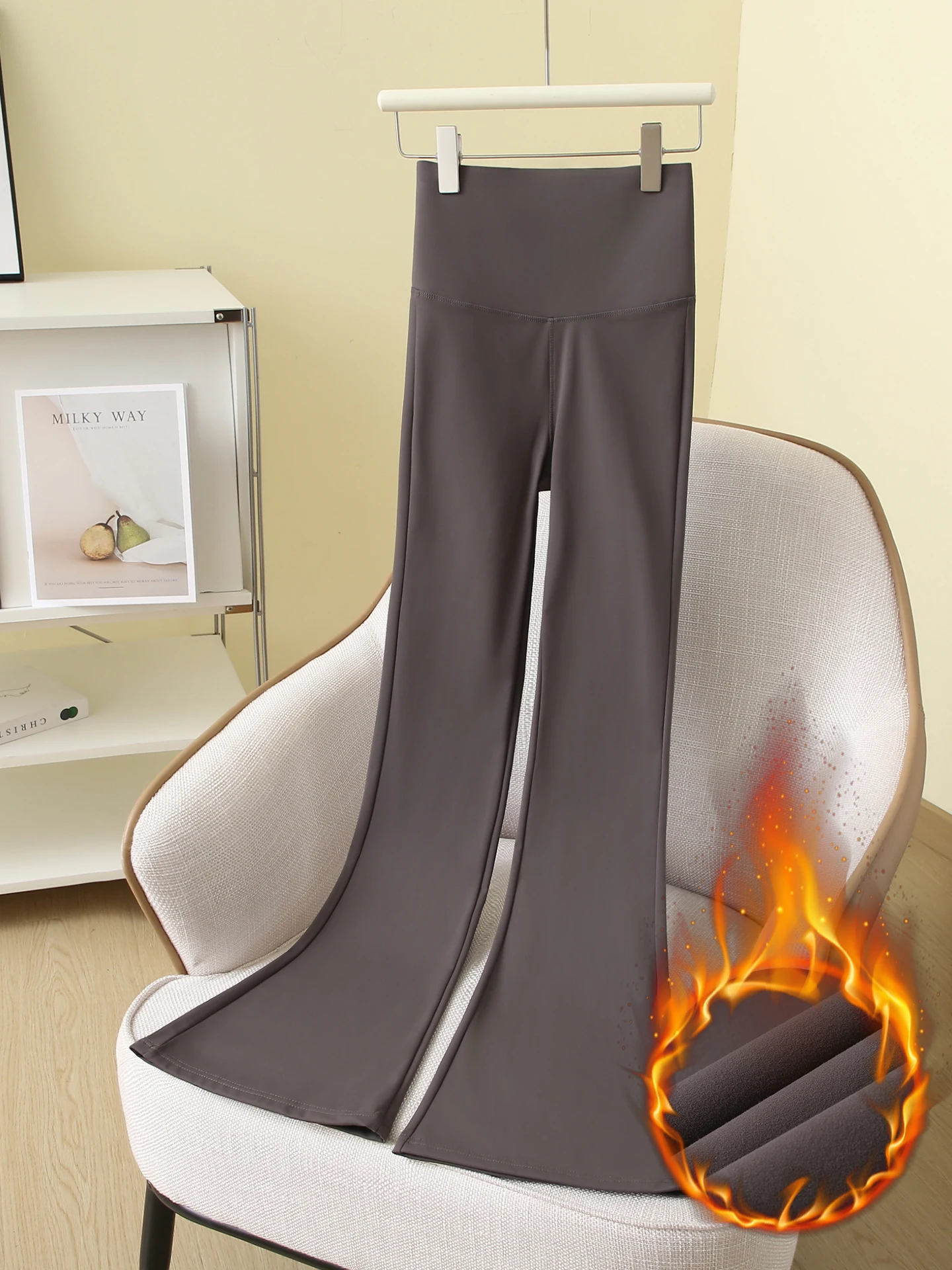 

Женские брюки для йоги с высокой талией и широкими штанинами, весенне-осенние, слегка расклешенные, повседневные, из микрофибры, с эффектом утяжки, расклешенные.