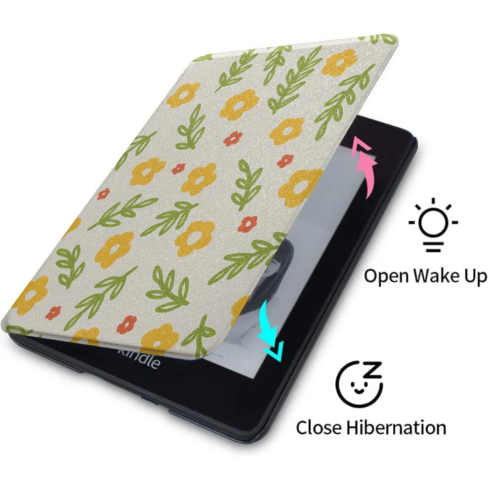 kindle case beautiful flower  paperwhite5th Silicone soft shell  funda 2021 11th  8th generation