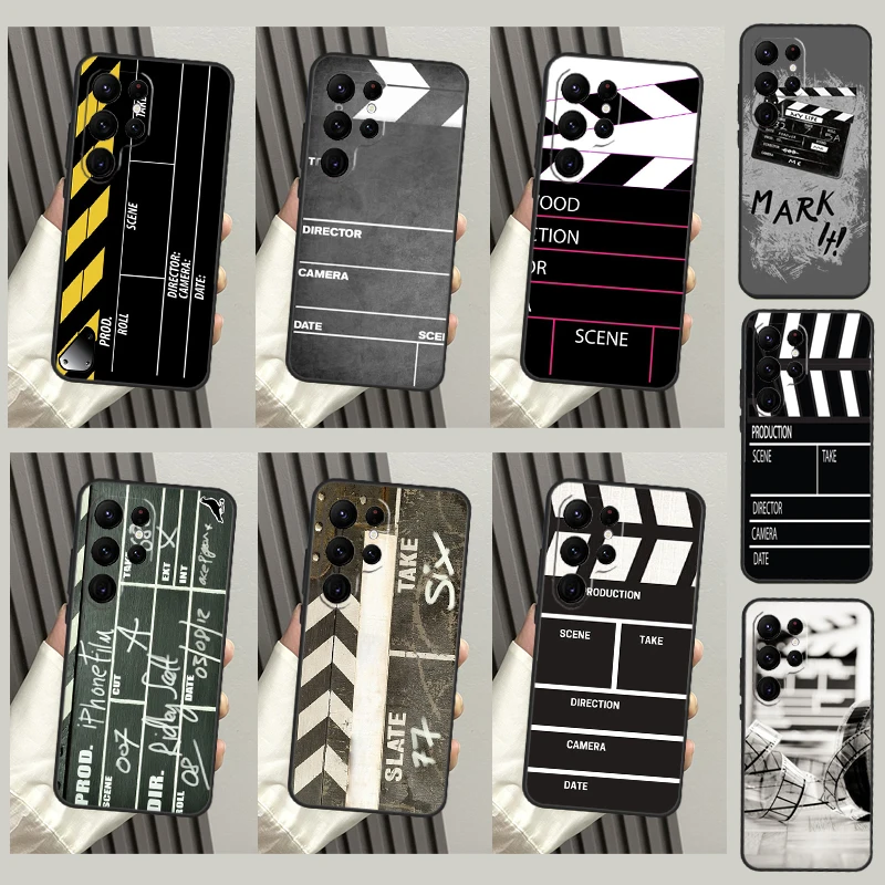 Clapper Board Case For Samsung Galaxy S23 S22 Ultra S20 S21 FE S9 S10 Note 10 Plus Note 20 Ultra Cover