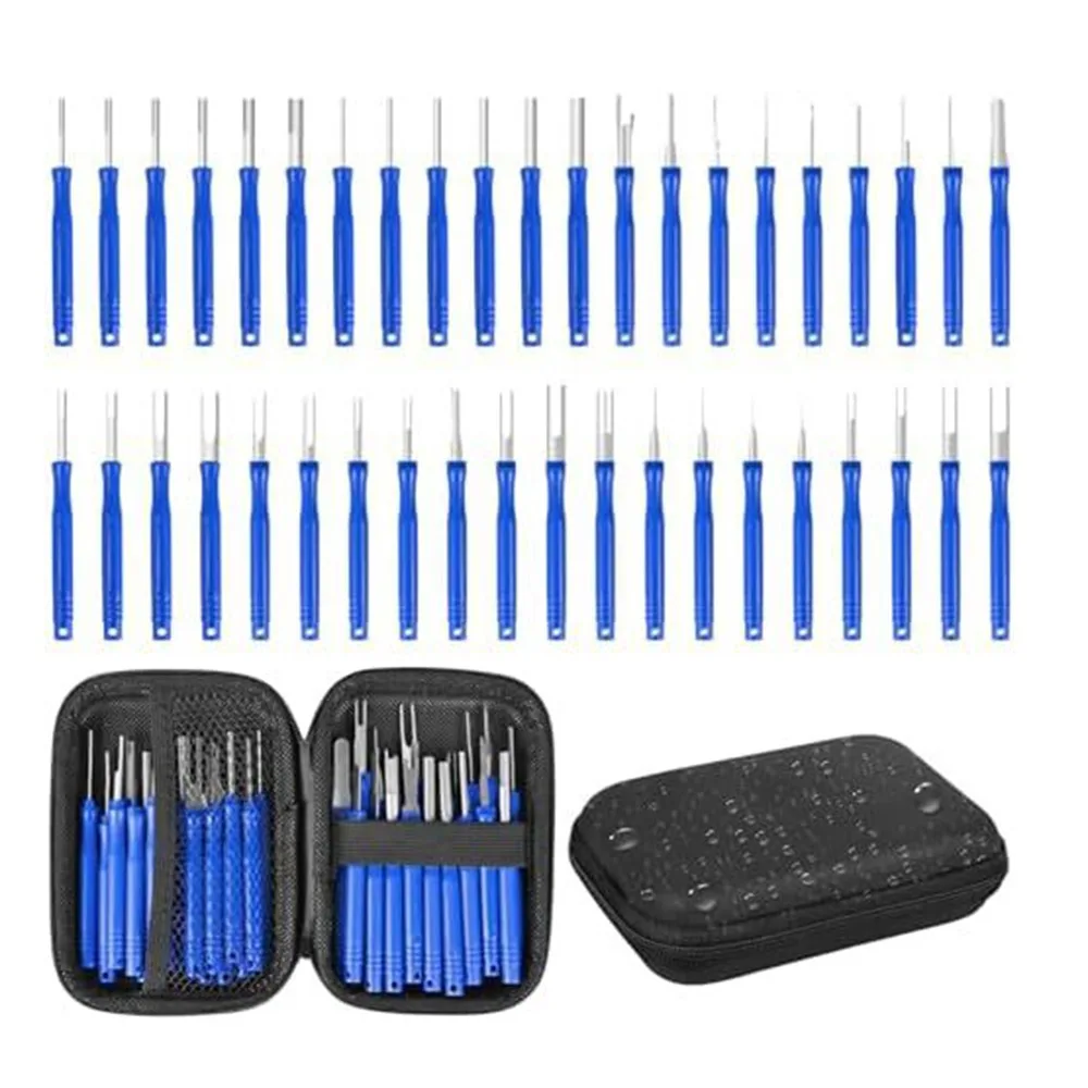 30Pcs/set Portable Wire Terminal Removal Tool Handheld Corrosion Resistant Pin Removal Tool Kit Reusable Durable