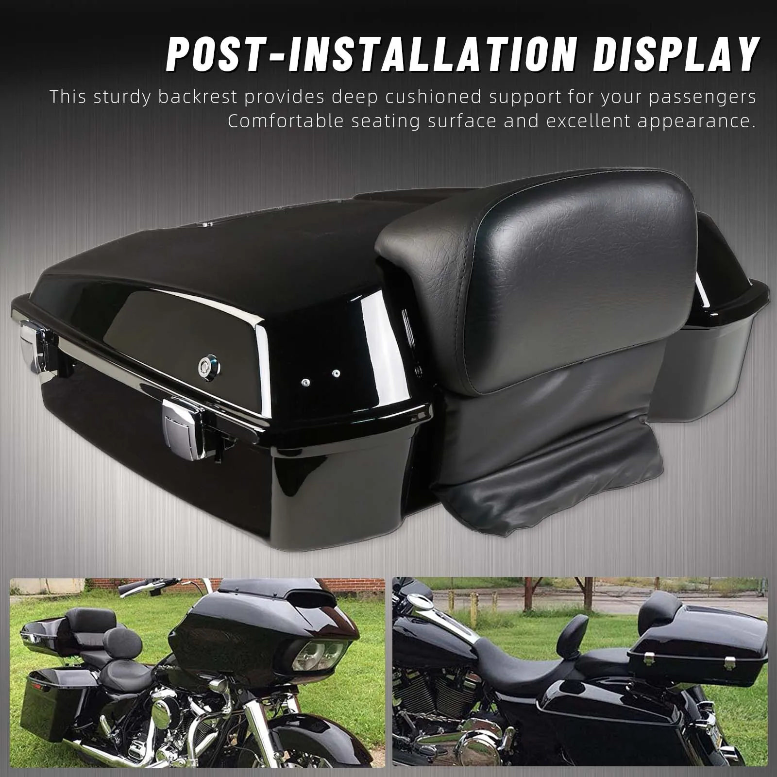 Motorcycle Chopped Razor Tour Pack Backrest Pad Trunk Backrest Pads Backrest Pad For Harley Touring 2014-2023 CVO Electra Glide