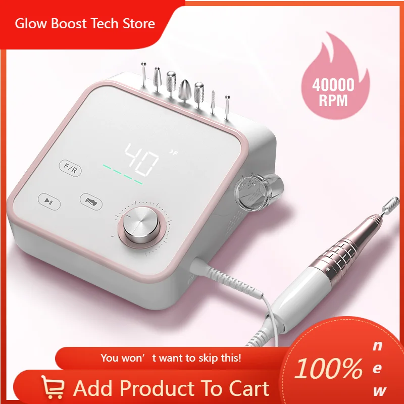 

Высокоскоростная беспроводная машинка для маникюра NYManicure с ЖК-дисплеем, бесщеточная, 40000 об/мин