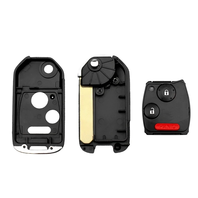 

Чехол KEYECU с 2+1 кнопками для Honda Accord, Civic, CR-V, CR-Z, Pilot, Fit, Odyssey, Insight, модифицированный выкидной корпус для дистанционного ключа-брелока