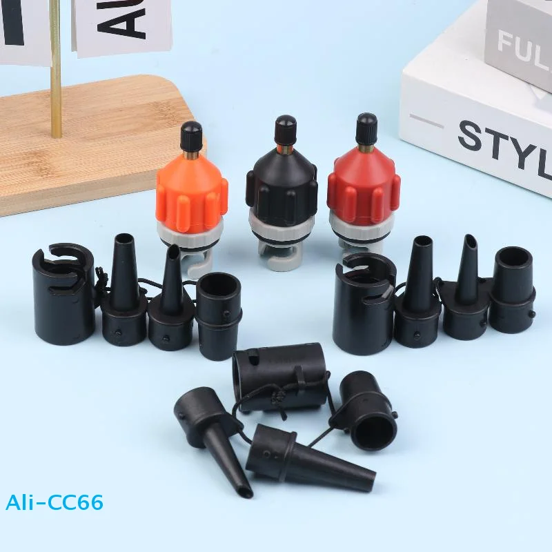 【C】محول صمام الهواء للوحة SUP محول المضخة القابلة للنفخ مجداف قارب كاياك صمام الهواء مضخة الإطارات موصل الهواء كومبو عدة