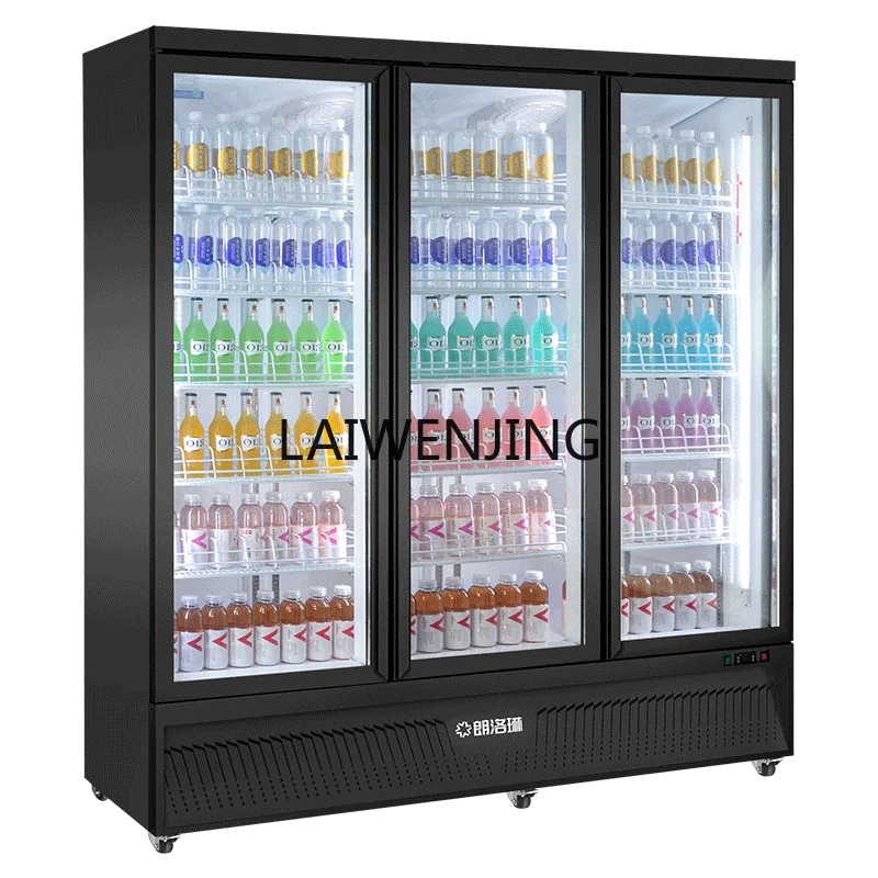 

LYN refrigerated display cabinet, supermarket -cooled refrigerator commercial large-capacity vertical three-door fresh-keeping