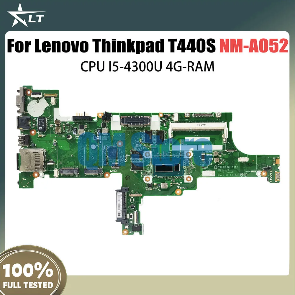 T440S Notebook Mainboard For Lenovo ThinkPad Laptop Motherboard With I5-4300U 4GB RAM VILT0 NM-A052 FRU 04X3901 Fully Tested