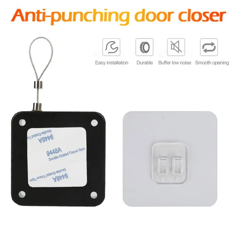 Door Closer Automatic Sliding Mesh Closing Sliding Punch-free Automatic Lock Sensor Door Closer Universal Auto Door Closers