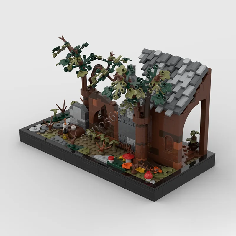 552 個 MOC オールドハウスビルディングブロックレトロ建築モデルディスプレイおもちゃ子供のための教育 DIY 組み立て人気の誕生日ギフト